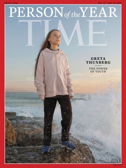 '2019 올해의 인물'에 선정된 스웨덴 출신의 16세 환경 운동가 그레타 툰베리. 사진=타임 웹사이트 캡처