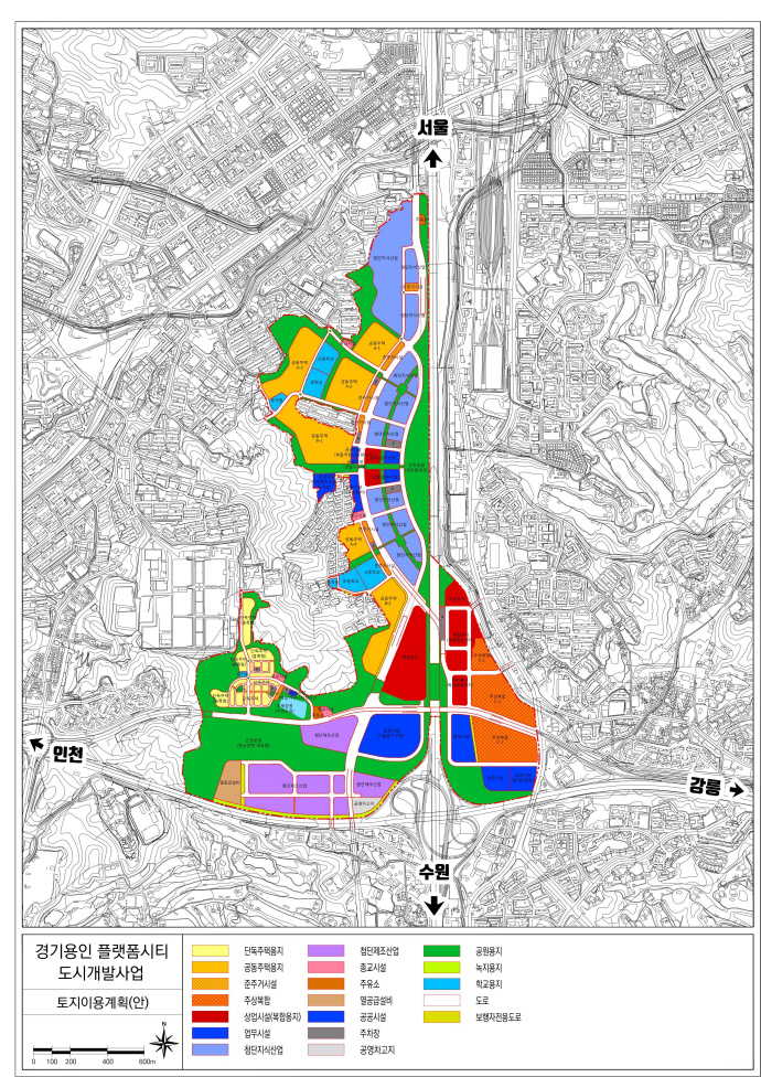 용인 플랫폼시티 토지이용계획도./사진=용인시