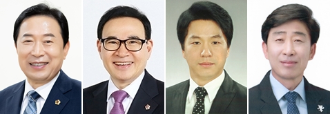 (왼쪽부터)신은호 인천시의회 의장 · 이용범·김종인·조광휘 인천시의원