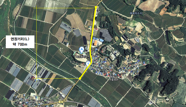 능서면 매류리 ‘마을주민보호구간’. 사진=국토교통부