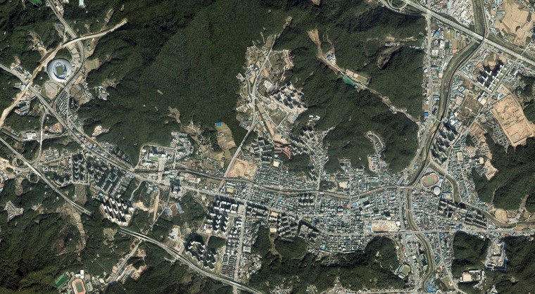 용인시 항공사진. 