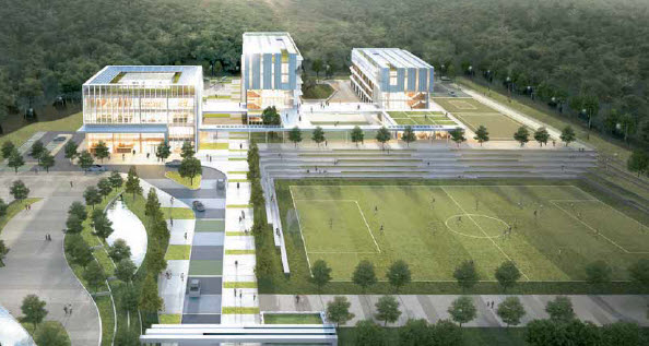 한국폴리텍대학 경기북부파주캠퍼스 건립사업 조감도.