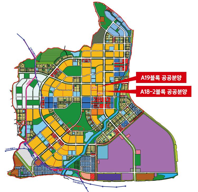 평택고덕지구 토지이용계획도. 사진=한국토지주택공사(LH) 경기지역본부