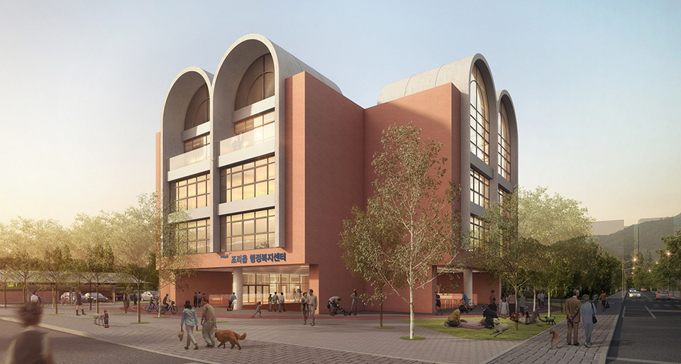파주시 조리읍 행정복지센터가 오는 29일부터 신청사에서 행정업무를 개시한다. 사진은 신청사 조감도 전경. 사진=파주시청