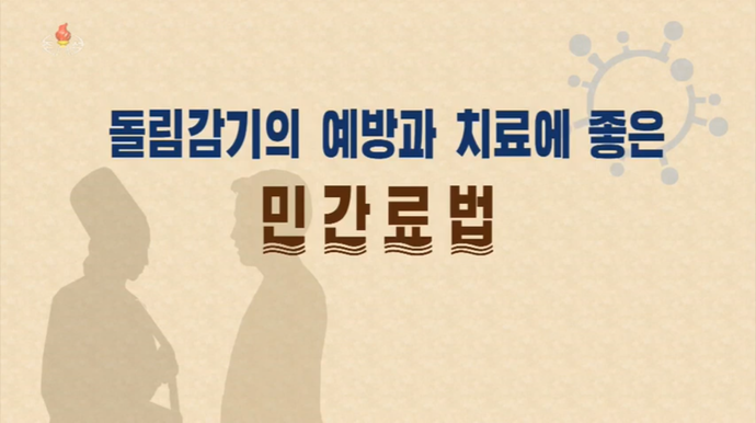 조선중앙TV가 방송한 ‘돌림감기(독감)의 예방과 치료에 좋은 민간료법’. 조선중앙TV 캡처