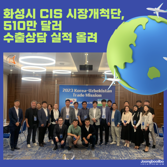 화성시가 ‘CIS 시장개척단’으로 한화 약 66억 원의 수출 상담 실적을 달성했다. 사진=화성시청