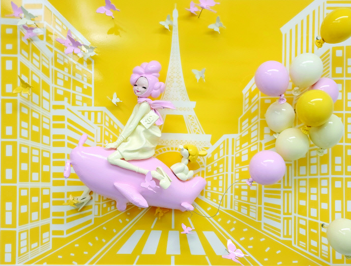 Delivery love, 버킷리스트 시리즈, 85x65x20cm, 2023. 사진=헤드비갤러리