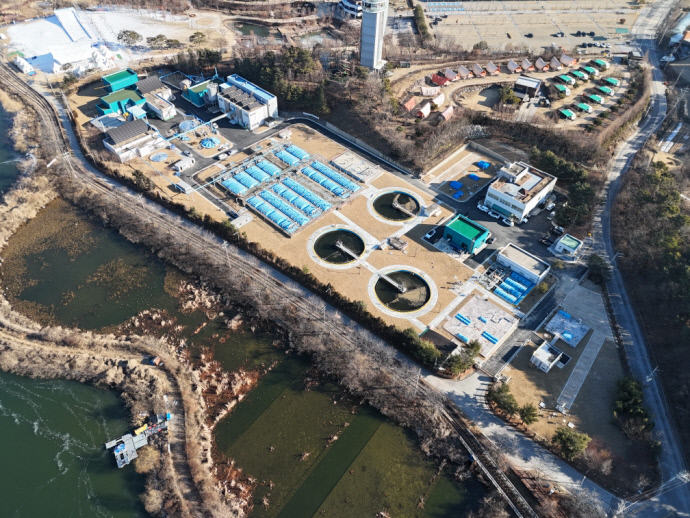 왕송공공하수처리시설 항공사진