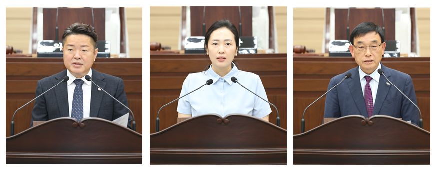 (왼쪽부터) 김남원의원·서지영의원·이한종의원