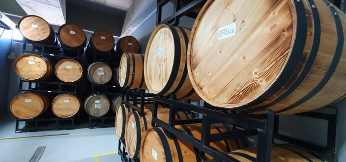 ‘아트몬스터 브루어리’군포공장 숙성실. 사진=아트몬스터 브루어리