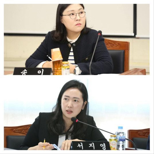 송이(위)·서지영(아래) 인천 서구의원이 가정동 루원시티 학생들의 통학 안전 문제를 인천시교육청이 직접 해결해야 한다고 주장했다. 사진=서구의회