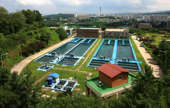 이천시 상수도 정수장 전경.