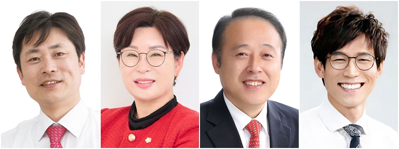 왼쪽부터 김종호, 오수연, 원태근, 최훈 동구의원