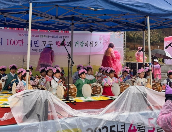 화성특례시는 기배역사공원에서 '제14회 기배벚꽃축제'를 개최했다. 사진=화성특례시