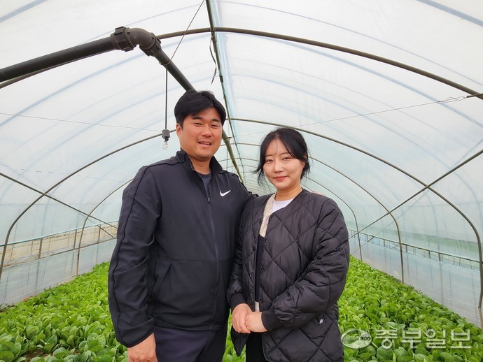 포천에서 시설채소를 재배하는 안세경(왼쪽) 씨와 김소희 씨 부부. 이보현 기자