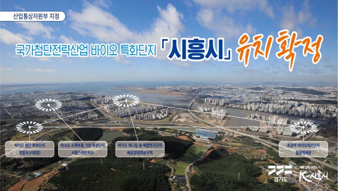 시흥시가 산업통상자원부로부터 국가첨단전략산업 바이오 특화단지로 지정돼 유치가 확정된 지역 전경. 사진=시흥시청