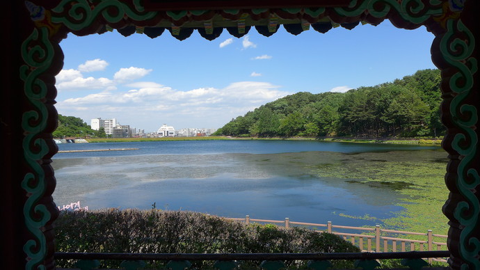 설봉정에서 본 설봉호수. 박찬희