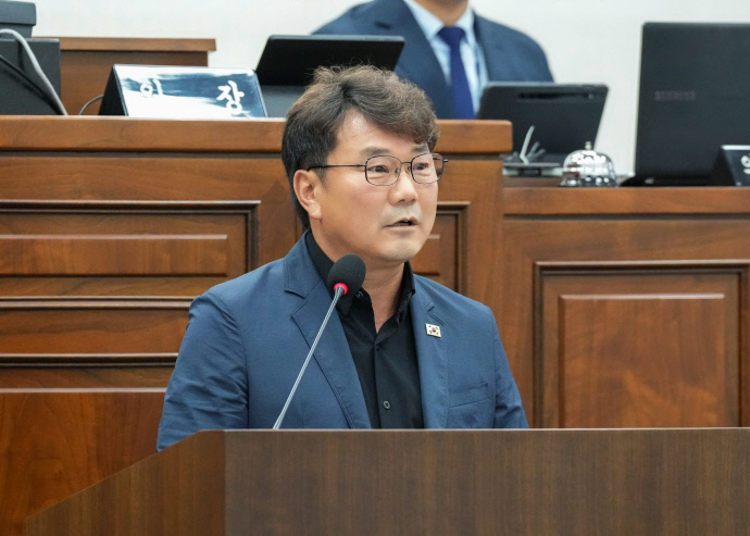 22일 최훈종 하남시의원이 제341회 임시회 제1차 본회의에서 5분 자유발언을 하고 있다. 사진=최훈종시의원