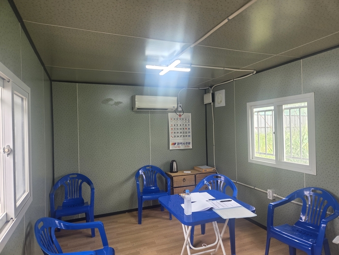 ▲ 개선된 청라 사토장 근로자 휴게실 모습.