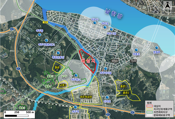 여주 창동지구 도시개발사업 환지계획 위치도