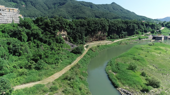 한탄강 주상절리길 테마형 거점조성 대상지 드론 촬영 사진=연천군청