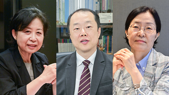 (왼쪽부터)홍선미 한신대 사회복지학과 교수, 유호근 과천시노인복지관장, 김춘남 경기복지재단 연구위원. 사진=중부일보DB