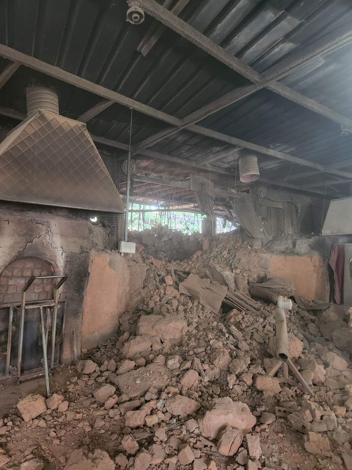 경기 양주시 장흥면의 한 찜질방에서 액화석유가스(LPG) 폭발 사고가 발생해 내부시설이 무너져 내린 모습. 사진=경기도북부소방재난본부