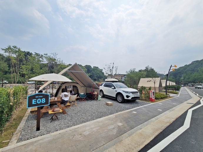 율동공원 오토캠핑장 모습. 사진=성남시