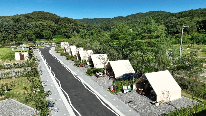 율동공원 오토캠핑장 모습. 사진=성남시