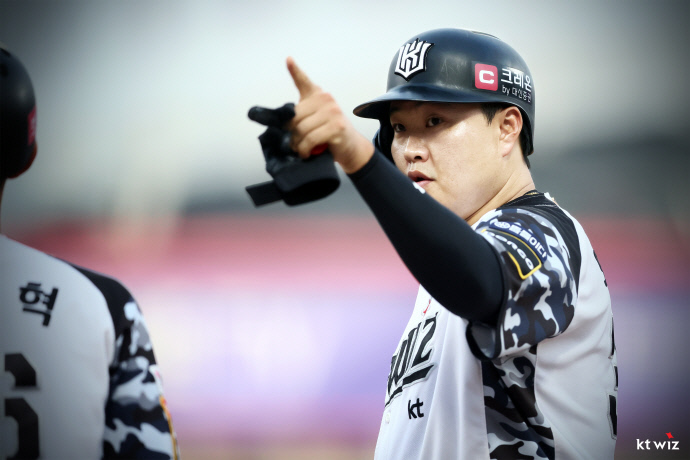 KT 위즈 시절의 오재일. 사진=KT 위즈 홈페이지