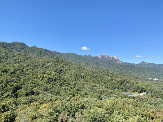 22일 구름전망대에서 북한산을 바라본 전경. 사진=수도권기상청
