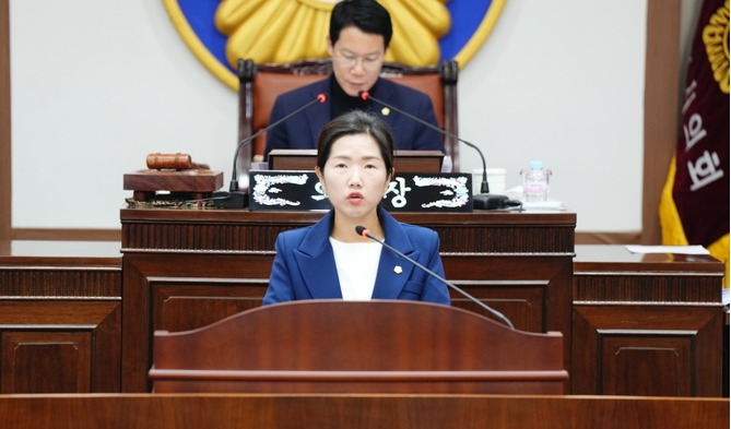 손세화 포천시의원이 27일 제188회 임시회 제4차 본회의에서 5분 발언을 하고 있다. 사진=포천시의회