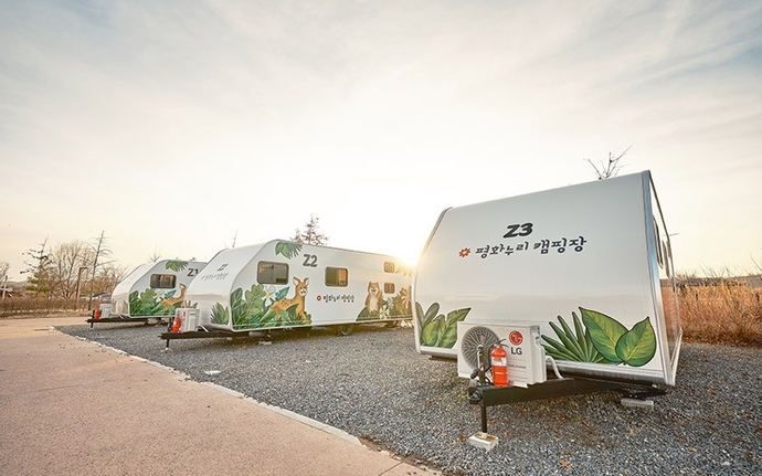 파주 평화누리 캠핑장 전경 사진=‘더 휴일’ 홈페이지 캡처