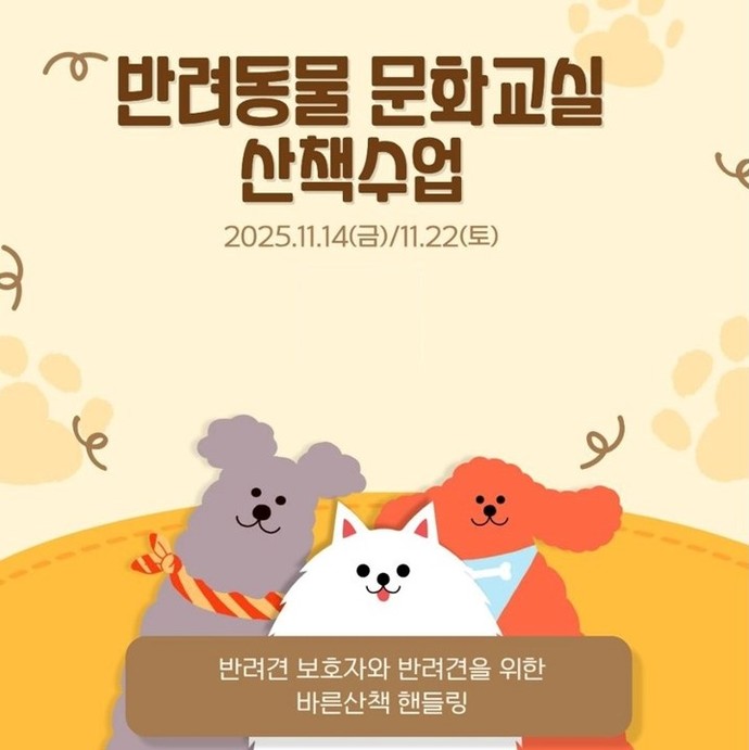 반려동물과 함께하는 문화교실(산책 수업) 사진=시흥시
