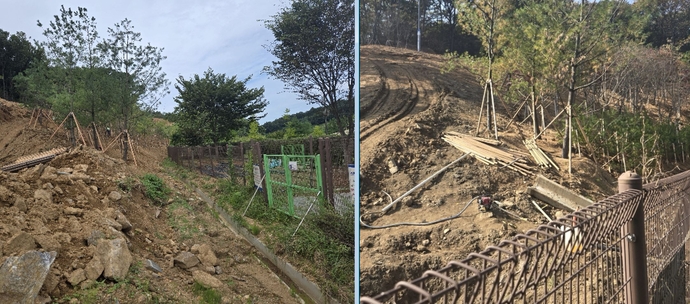 솔터공원 내 파크골프장 건설 현장 모습. 사진=대책위