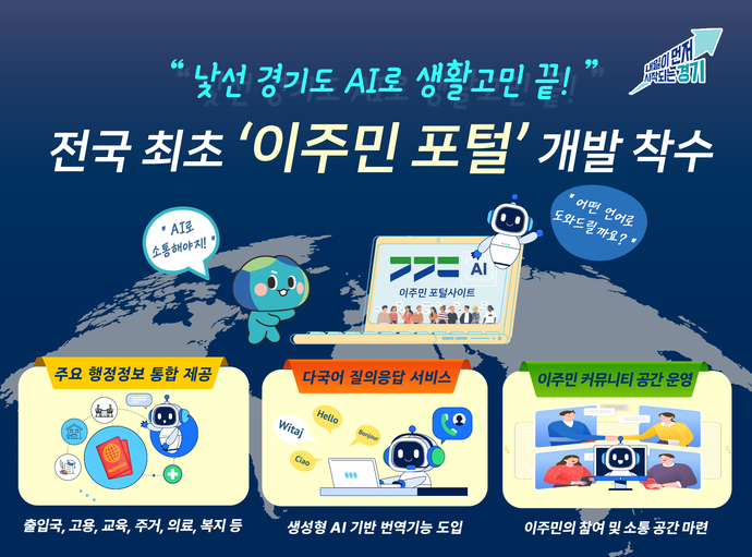 경기도가 전국 최초로 개발하는 이주민 포털. 그래픽=경기도청