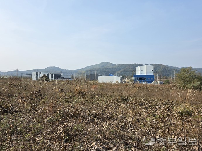 7일 연천 BIX 산업단지 일대. 일부 기업이 입주해 있지만 전체 부지는 대부분 비어 있어 미분양 상태가 이어지고 있다. 배후 산지와 함께 조성 부지의 광범위한 공백이 한눈에 보인다. 이석중기자