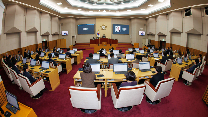 부천시의회 본회의장에서 제287회 제2차 정례회가 진행되고 있다.사진=부천시의회