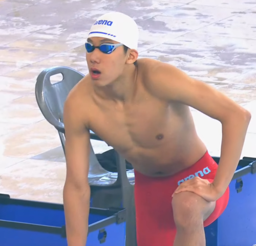 24일 경북 김천실내수영장에서 열린 2025 MBC배 전국수영대회  남고부 개인혼영 400m 서 박도훈(안양 신성고)이 경기를 준비하고 있다. 사진=대한수영연맹 유튜브