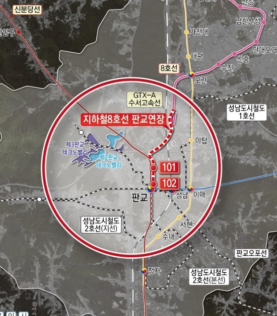 성남시 추진 '지하철 8호선 판교연장사업' 국토부 투자심사 통과 - 뉴스 썸네일 이미지